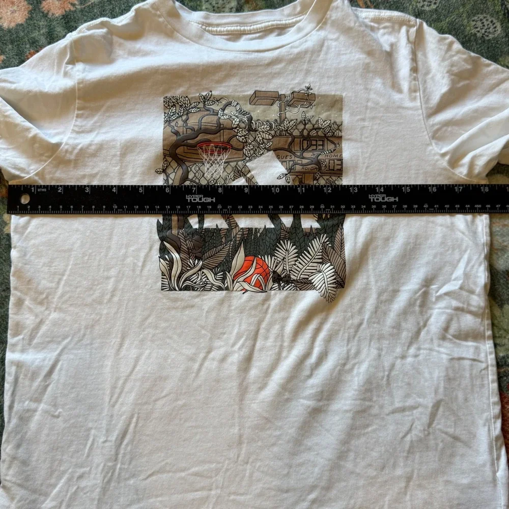 Adidas Boys Graphic T-Shirt Lot of 2 White and Grey‎ M 10/12 L 14/16